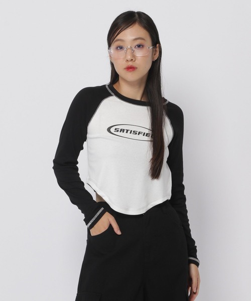 3.3 Field Trip (3.3フィールドトリップ)の「3.3 Field Trip/プリントラグラン長袖T(Tシャツ/カットソー・レディース・ネイビー/チャコール/ブラック・FREE)」の2枚目の写真