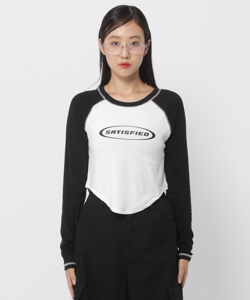 3.3 Field Trip (3.3フィールドトリップ)の「3.3 Field Trip/プリントラグラン長袖T(Tシャツ/カットソー・レディース・ネイビー/チャコール/ブラック・FREE)」の19枚目の写真