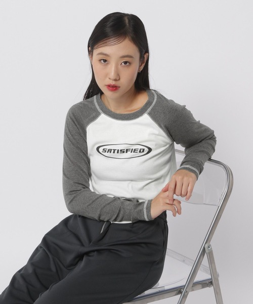 3.3 Field Trip (3.3フィールドトリップ)の「3.3 Field Trip/プリントラグラン長袖T(Tシャツ/カットソー・レディース・ネイビー/チャコール/ブラック・FREE)」の11枚目の写真