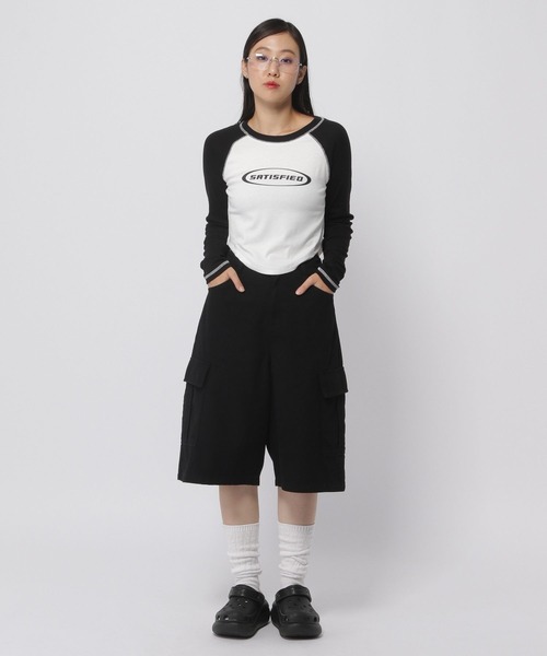 3.3 Field Trip (3.3フィールドトリップ)の「3.3 Field Trip/プリントラグラン長袖T(Tシャツ/カットソー・レディース・ネイビー/チャコール/ブラック・FREE)」の12枚目の写真