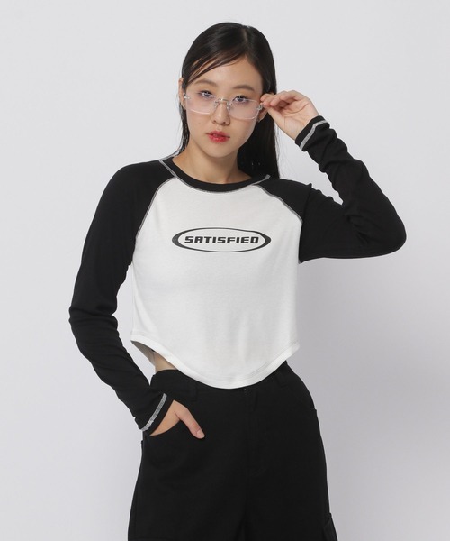 3.3 Field Trip (3.3フィールドトリップ)の「3.3 Field Trip/プリントラグラン長袖T(Tシャツ/カットソー・レディース・ネイビー/チャコール/ブラック・FREE)」の14枚目の写真