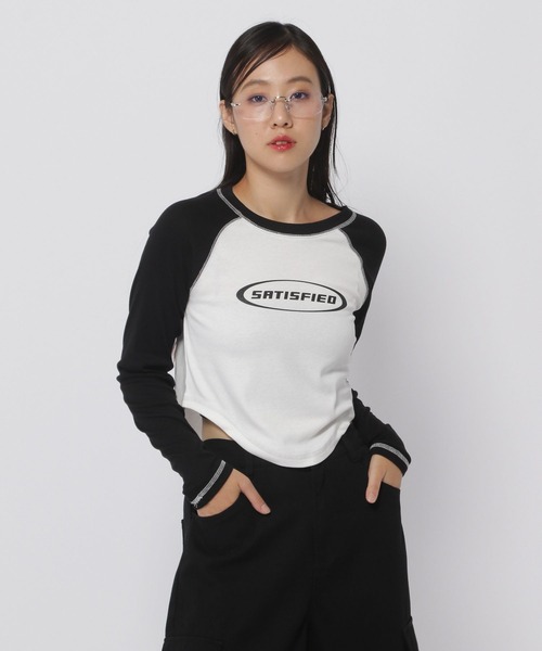 3.3 Field Trip (3.3フィールドトリップ)の「3.3 Field Trip/プリントラグラン長袖T(Tシャツ/カットソー・レディース・ネイビー/チャコール/ブラック・FREE)」の15枚目の写真