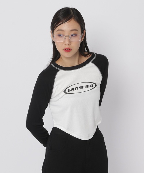 3.3 Field Trip (3.3フィールドトリップ)の「3.3 Field Trip/プリントラグラン長袖T(Tシャツ/カットソー・レディース・ネイビー/チャコール/ブラック・FREE)」の16枚目の写真
