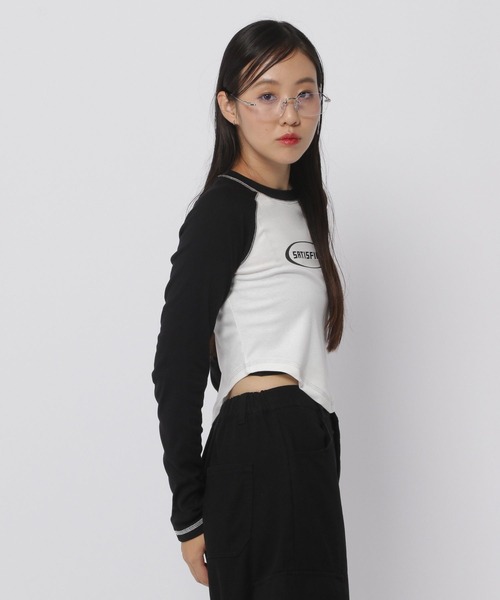 3.3 Field Trip (3.3フィールドトリップ)の「3.3 Field Trip/プリントラグラン長袖T(Tシャツ/カットソー・レディース・ネイビー/チャコール/ブラック・FREE)」の17枚目の写真