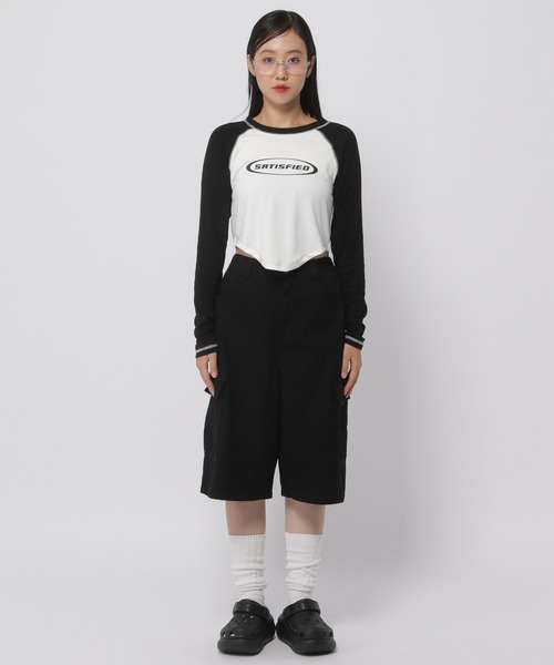 3.3 Field Trip (3.3フィールドトリップ)の「3.3 Field Trip/プリントラグラン長袖T(Tシャツ/カットソー・レディース・ネイビー/チャコール/ブラック・FREE)」の18枚目の写真