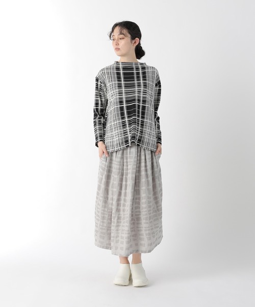 Plantation（プランテーション）の「ラティスJQ / スカート / (O)（スカート・レディース・ライトグレー/ライトブルー/ブラック・M size）」の8枚目の写真