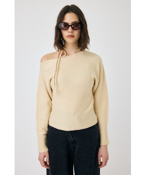 MOUSSY ONE SHOULDER セーター　グレー MOUSSY | ONE SHOULDER セーター (ニット ) |SHEL'TTER WEBSTORE