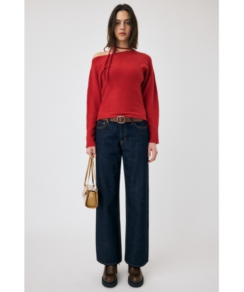 MOUSSY(マウジー)の「ONE SHOULDER セーター(ニット/セーター・レディース・アイボリー/チャコールグレー/レッド・FREE)」の22枚目の写真