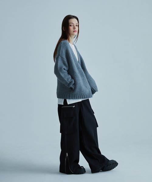 パラスパレス ウール カーディガン メランジ 2 長袖 ウールライクメランジカーディガン（カーディガン/ボレロ