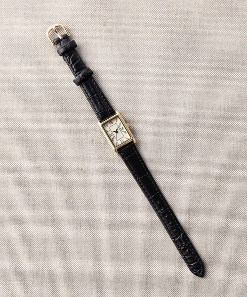 SETUP7（セットアップセブン）の「【SETUP7】新色追加！クロコ型押し ヴィンテージアナログウォッチ エレガント ギフト プレゼント FW（アナログ腕時計・レディース・ダークブラウン/ブラック/ブラック系その他2/ダークブラウン系・FREE）」の5枚目の写真