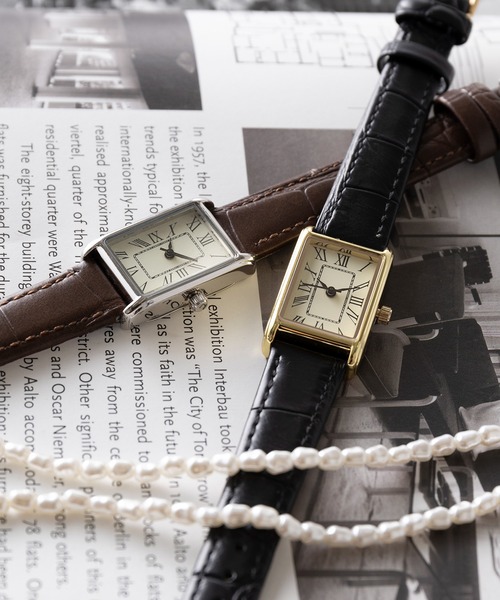 SETUP7（セットアップセブン）の「【SETUP7】新色追加！クロコ型押し ヴィンテージアナログウォッチ エレガント ギフト プレゼント FW（アナログ腕時計・レディース・ダークブラウン/ブラック/ブラック系その他2/ダークブラウン系・FREE）」の10枚目の写真