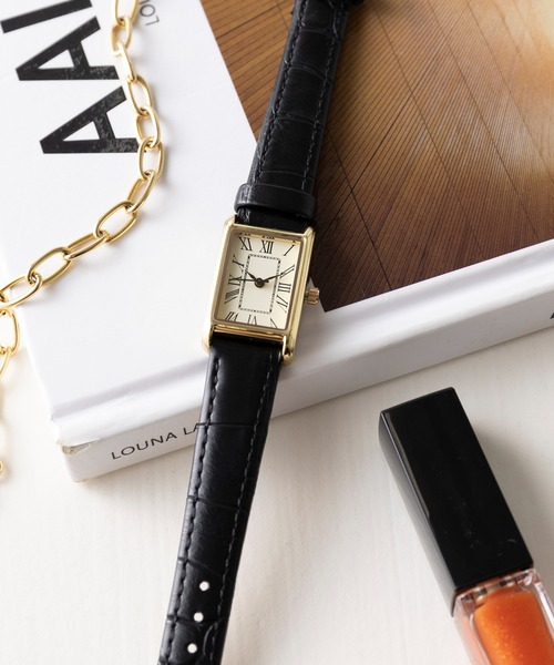 SETUP7（セットアップセブン）の「【SETUP7】新色追加！クロコ型押し ヴィンテージアナログウォッチ エレガント ギフト プレゼント FW（アナログ腕時計・レディース・ダークブラウン/ブラック/ブラック系その他2/ダークブラウン系・FREE）」の6枚目の写真