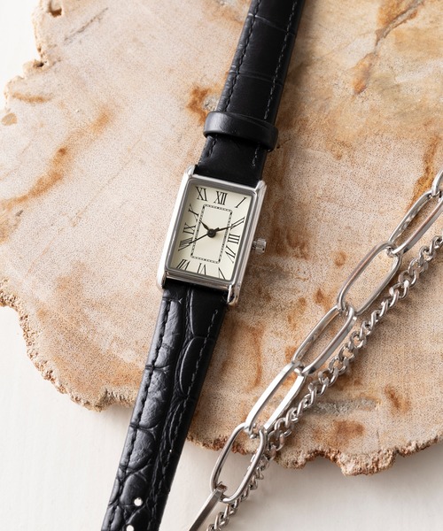 SETUP7（セットアップセブン）の「【SETUP7】新色追加！クロコ型押し ヴィンテージアナログウォッチ エレガント ギフト プレゼント FW（アナログ腕時計・レディース・ダークブラウン/ブラック/ブラック系その他2/ダークブラウン系・FREE）」の7枚目の写真