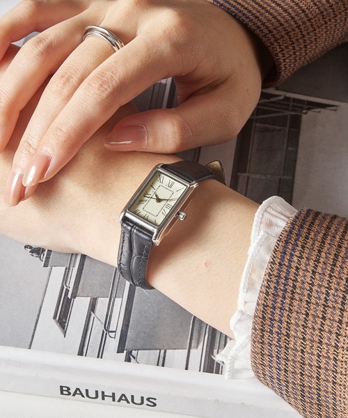 SETUP7（セットアップセブン）の「【SETUP7】新色追加！クロコ型押し ヴィンテージアナログウォッチ エレガント ギフト プレゼント FW（アナログ腕時計・レディース・ダークブラウン/ブラック/ブラック系その他2/ダークブラウン系・FREE）」の14枚目の写真