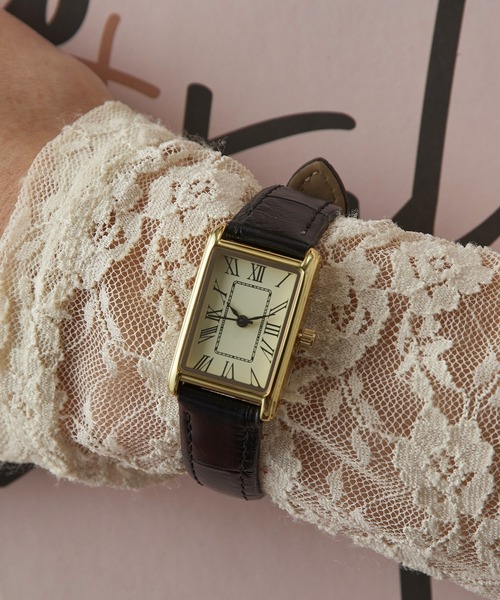 SETUP7（セットアップセブン）の「【SETUP7】新色追加！クロコ型押し ヴィンテージアナログウォッチ エレガント ギフト プレゼント FW（アナログ腕時計・レディース・ダークブラウン/ブラック/ブラック系その他2/ダークブラウン系・FREE）」の17枚目の写真