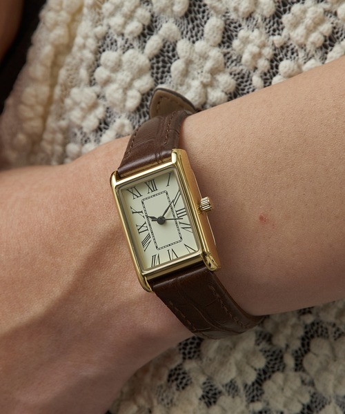 SETUP7（セットアップセブン）の「【SETUP7】新色追加！クロコ型押し ヴィンテージアナログウォッチ エレガント ギフト プレゼント FW（アナログ腕時計・レディース・ダークブラウン/ブラック/ブラック系その他2/ダークブラウン系・FREE）」の20枚目の写真