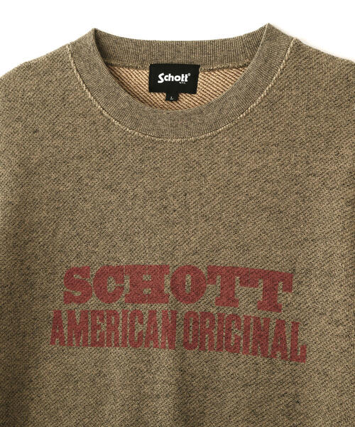 schott（ショット）の「Schott/ショット/SALT AND PEPPER SWEAT AMERICAN ORIGINAL/ソルト＆ペッパー スウェット アメリカンオリジナル（スウェット・メンズ・グレー/ベージュ・M/L/XL/2XL）」の22枚目の写真