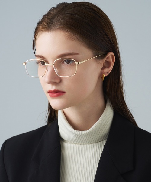 NUEF （ヌエフ）の「ユニセックス対応/NUEF/soixante-dix70/メガネ（メガネ・レディース・ゴールド/ゴールド系その他/シルバー・FREE）」の4枚目の写真