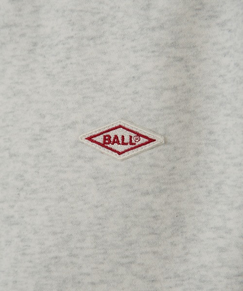 BALL(ボール)の「【BALL】T/C裏起毛 ワッペン付きトレーナー 64535(スウェット・メンズ・ブラック/サックスブルー/グレー/オフホワイト/モカ/ネイビー/オートミール/チャコールグレー/グリーン・M/L/LL)」の21枚目の写真