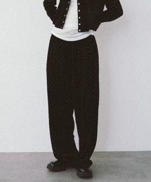 HANNE | シャイニードットベロアパンツ(スウェットパンツ)