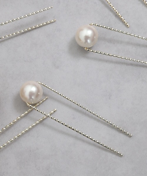 ドライフラワー パール チュール Uピン 7本セット パーティー