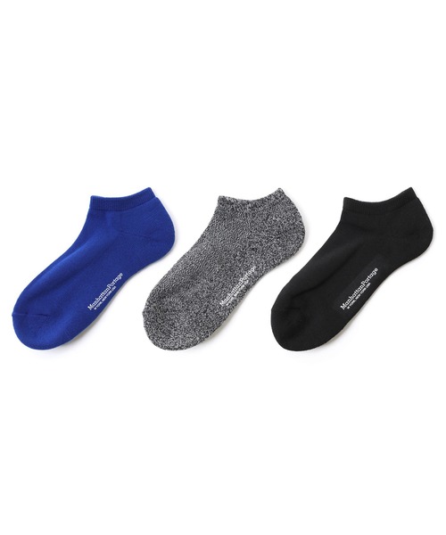 Manhattan Portage（マンハッタンポーテージ）の「Short Socks 3P Set（ソックス/靴下・メンズ・ホワイト/ブラック/ピンク系その他/ブルー系その他・SMALL/MEDIUM）」の3枚目の写真