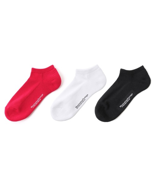 Manhattan Portage（マンハッタンポーテージ）の「Short Socks 3P Set（ソックス/靴下・メンズ・ホワイト/ブラック/ピンク系その他/ブルー系その他・SMALL/MEDIUM）」の4枚目の写真