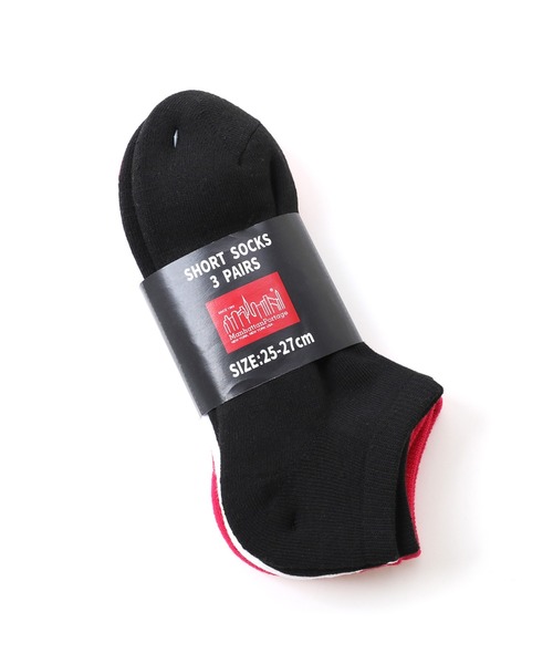 Manhattan Portage（マンハッタンポーテージ）の「Short Socks 3P Set（ソックス/靴下・メンズ・ホワイト/ブラック/ピンク系その他/ブルー系その他・SMALL/MEDIUM）」の14枚目の写真
