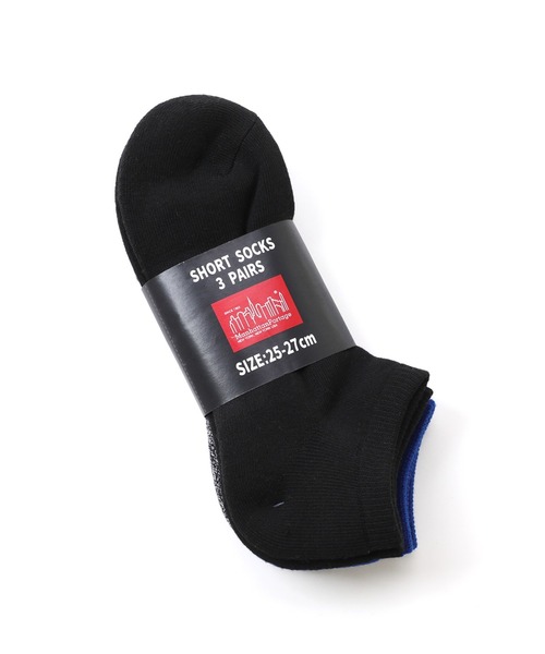 Manhattan Portage（マンハッタンポーテージ）の「Short Socks 3P Set（ソックス/靴下・メンズ・ホワイト/ブラック/ピンク系その他/ブルー系その他・SMALL/MEDIUM）」の10枚目の写真
