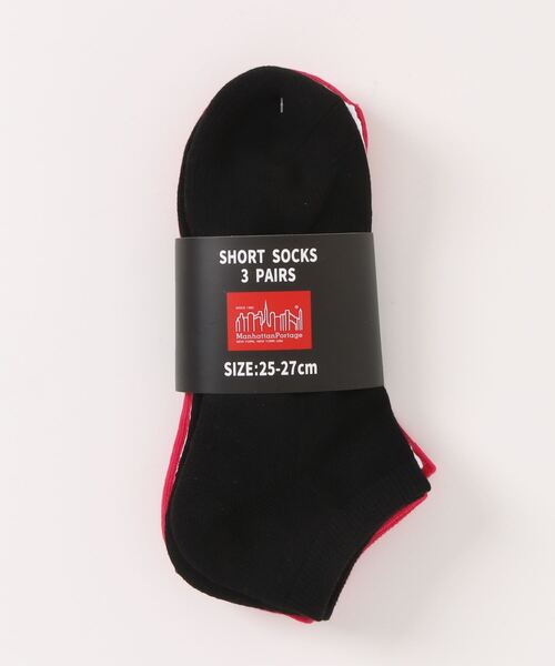 Manhattan Portage（マンハッタンポーテージ）の「Short Socks 3P Set（ソックス/靴下・メンズ・ホワイト/ブラック/ピンク系その他/ブルー系その他・SMALL/MEDIUM）」の19枚目の写真