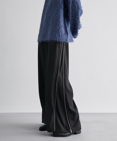 セール】SIDE ZIP WIDE SLACKS PANTS/サイドジップワイド