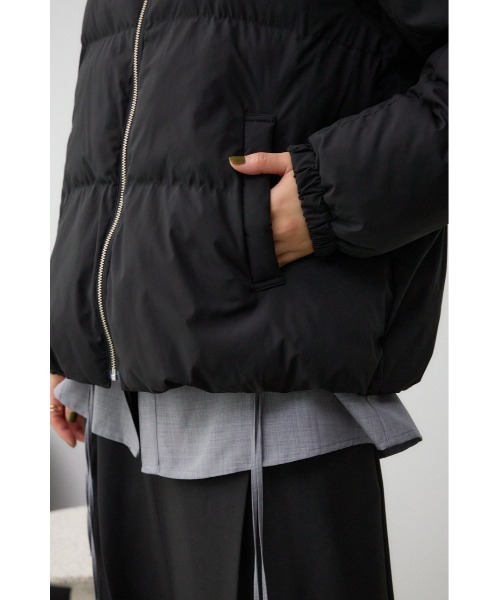 AZUL by moussy(アズールバイマウジー)の「2WAY中綿スタンドコート(ダウンジャケット/コート・レディース・アイボリー/ブラック・FREE)」の14枚目の写真