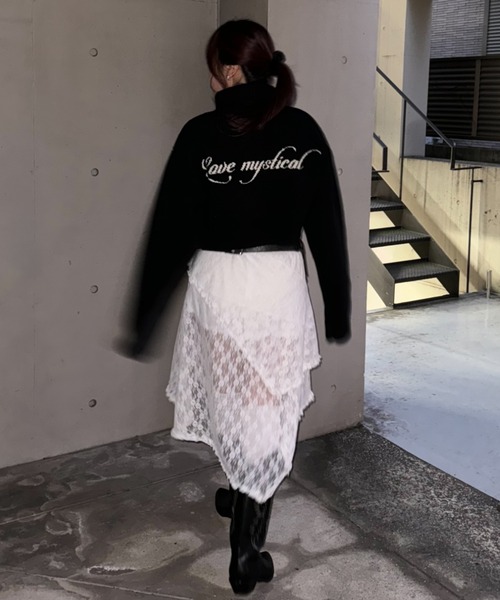 ACLENT（アクレント）の「ルーズタートルジャガードニット（ニット/セーター・レディース・ブラック/ホワイト/グレー・FREE）」の19枚目の写真