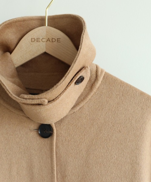 DECADE CLASSIC（ディケイド クラシック）の「【DECADE】カシミヤ　ステンカラーオーバーコート（ステンカラーコート・レディース・ダークグレー/キャメル/チョコ・LARGE/MEDIUM）」の4枚目の写真