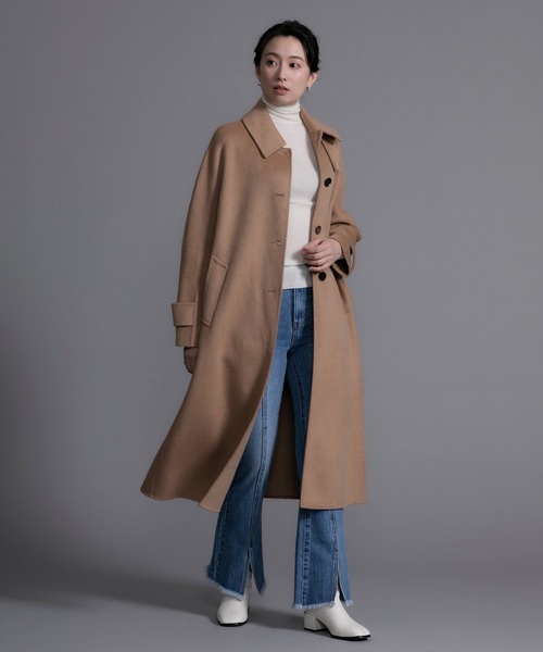 DECADE CLASSIC（ディケイド クラシック）の「【DECADE】カシミヤ　ステンカラーオーバーコート（ステンカラーコート・レディース・ダークグレー/キャメル/チョコ・LARGE/MEDIUM）」の19枚目の写真