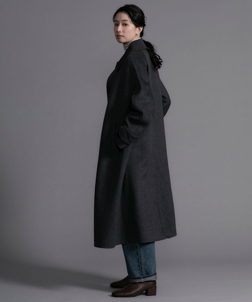 DECADE】カシミヤ ステンカラーオーバーコート（ステンカラーコート