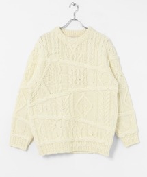 米富繊維 CRAZY ARAN PULLOVER-3（ニット/セーター）｜Yonetomi