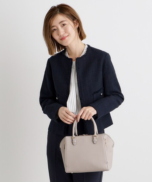 grove（グローブ）の「【人間工学】タテZipメタルベルトサブ付き2WAYトート【入卒対応可】（ショルダーバッグ・レディース・グレー/ブラック/ブラウン系その他・00）」の4枚目の写真