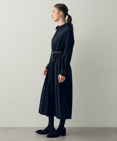 YECCA VECCA(イェッカヴェッカ)の「ベルト付きプリーツワンピース(ワンピース・レディース・パープル/ネイビー/ベージュ・FREE)」の20枚目の写真