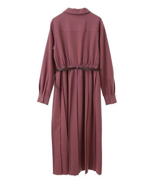 YECCA VECCA(イェッカヴェッカ)の「ベルト付きプリーツワンピース(ワンピース・レディース・パープル/ネイビー/ベージュ・FREE)」の14枚目の写真