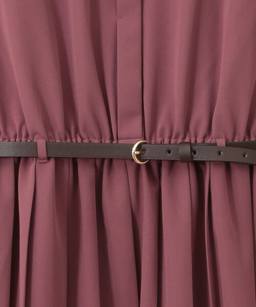 YECCA VECCA(イェッカヴェッカ)の「ベルト付きプリーツワンピース(ワンピース・レディース・パープル/ネイビー/ベージュ・FREE)」の11枚目の写真