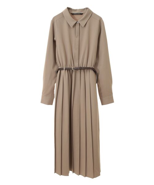 YECCA VECCA(イェッカヴェッカ)の「ベルト付きプリーツワンピース(ワンピース・レディース・パープル/ネイビー/ベージュ・FREE)」の7枚目の写真