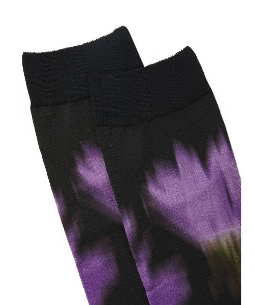 JNBY(ジェーエヌビーワイ)の「Abstract Floral Stretch Cotton-blend Socks / ソックス(ソックス/靴下・レディース・パープル/ブラック・ONE SIZE)」の12枚目の写真