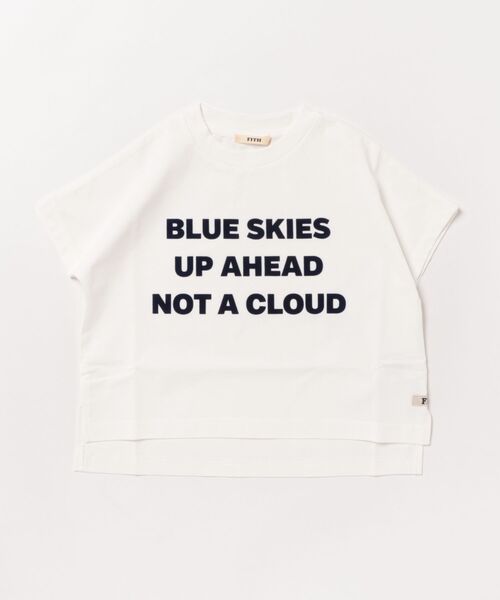 FITH（フィス）の「Smooth Cotton Jersey BLUE SKIES Tee（Tシャツ/カットソー・キッズ・グリーン/ホワイト・120/110）」の4枚目の写真