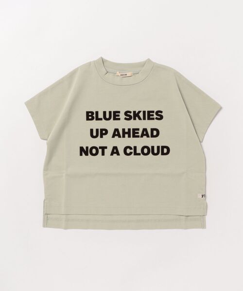 FITH（フィス）の「Smooth Cotton Jersey BLUE SKIES Tee（Tシャツ/カットソー・キッズ・グリーン/ホワイト・120/110）」の6枚目の写真