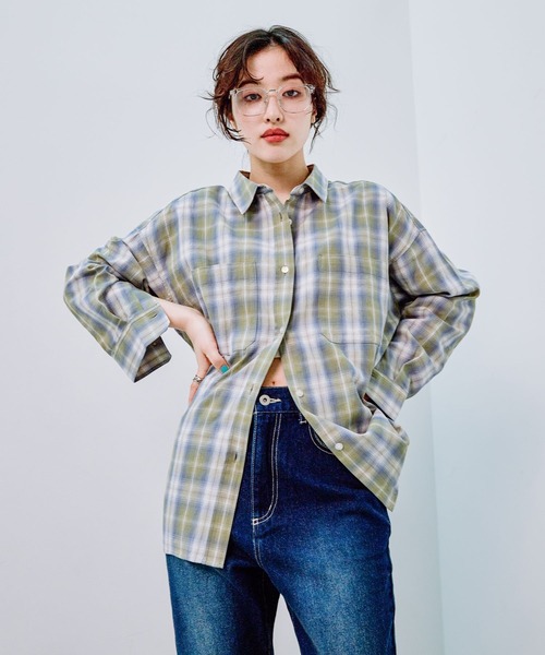 セール】オンブレチェックシャツ 242886（シャツ/ブラウス）｜LEPSIM