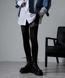 BLACK JACKALL CROWN（ブラックジャッカルクラウン）の「BLACK JACKALL CROWN メッシュ ロゴ 刺繍 レギンス 10分丈（レギンス/スパッツ）」