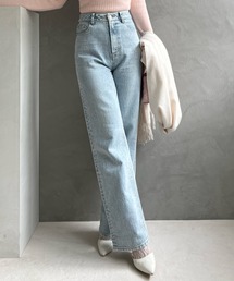 ラメデニムワイドパンツ