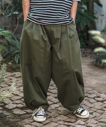 mp13200-Hem Button Wide Tuck Balloon Pants バルーンパンツ