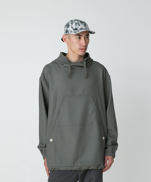 Snow Peak（スノーピーク）の「Hybrid Wool Utility Parka（パーカー・メンズ・ブラック/ライトオリーブ・S/M/L）」の2枚目の写真
